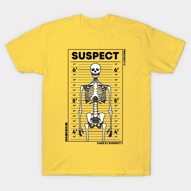 Suspect Skeleton #1 T-Shirt by Starquake